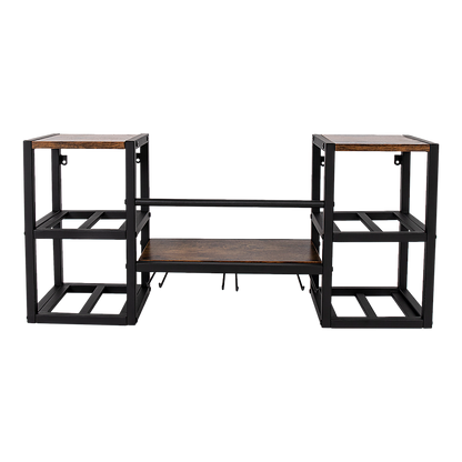 Wall Mounted Wine Rack 3 Stem Glass Holder Storage Organiser V63-841821