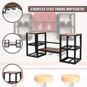 Wall Mounted Wine Rack 3 Stem Glass Holder Storage Organiser V63-841821