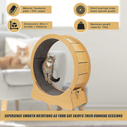 Cat Running Wheel w/ Carpet Runway Cat Exercise Wheel for Fitness Cat Treadmill V63-841891