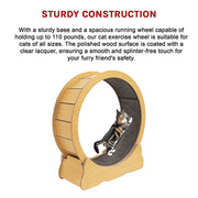 Cat Running Wheel w/ Carpet Runway Cat Exercise Wheel for Fitness Cat Treadmill V63-841891