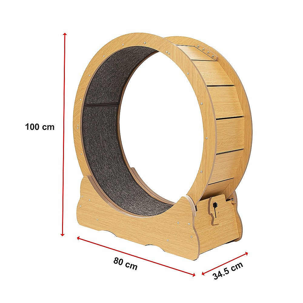 Cat Running Wheel w/ Carpet Runway Cat Exercise Wheel for Fitness Cat Treadmill V63-841891