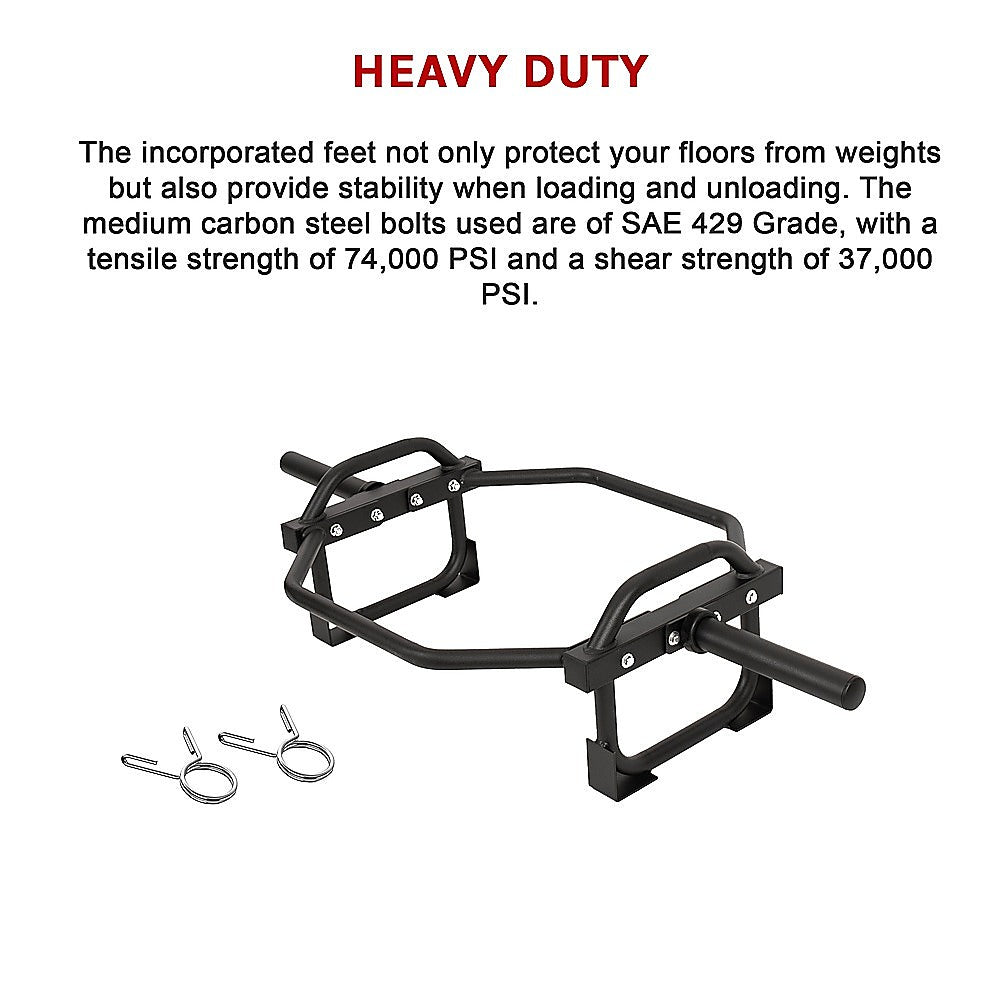 Barbell Olympic Trap Bar Hex Shrug Deadlift V63-841901