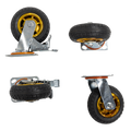 Castor Wheels 4 x 6" 150mm Swivel Silent Caster 2 Brakes 800KG V63-841911