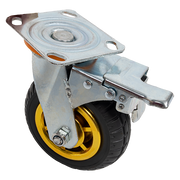 Castor Wheels 4 x 6" 150mm Swivel Silent Caster 2 Brakes 800KG V63-841911