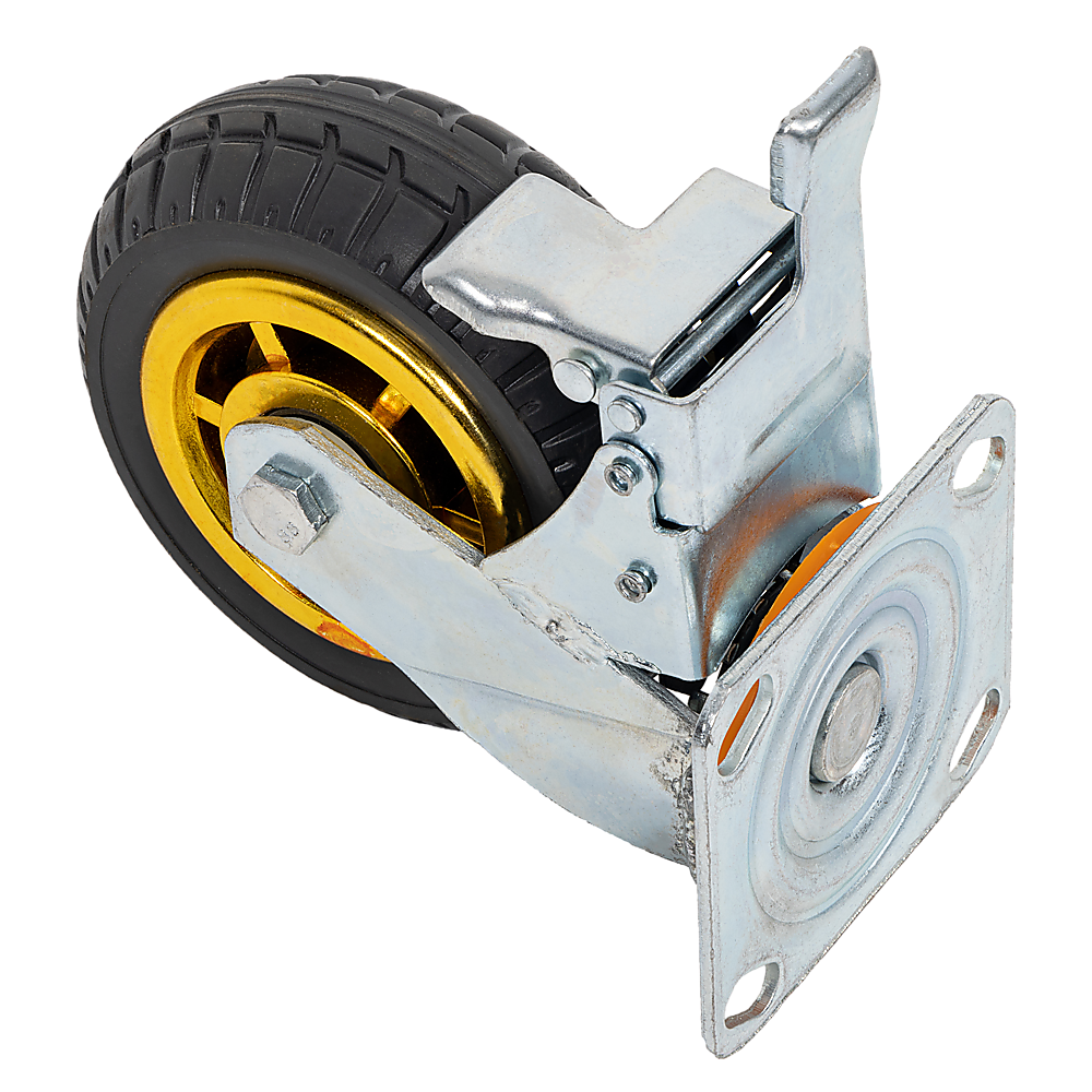 Castor Wheels 4 x 6" 150mm Swivel Silent Caster 2 Brakes 800KG V63-841911