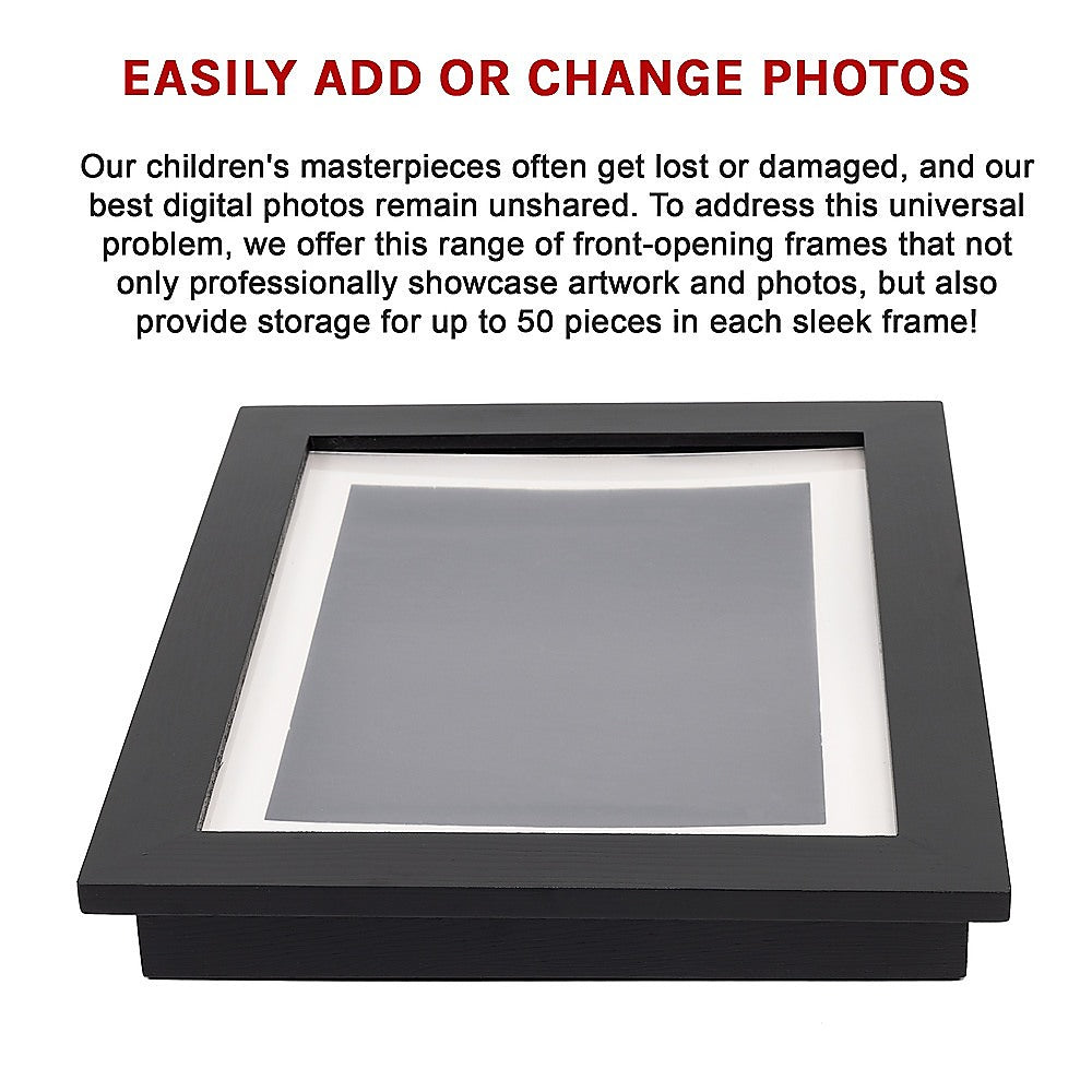 A4 Wooden Picture Frame For 50 Artworks Kids Art Display V63-841931