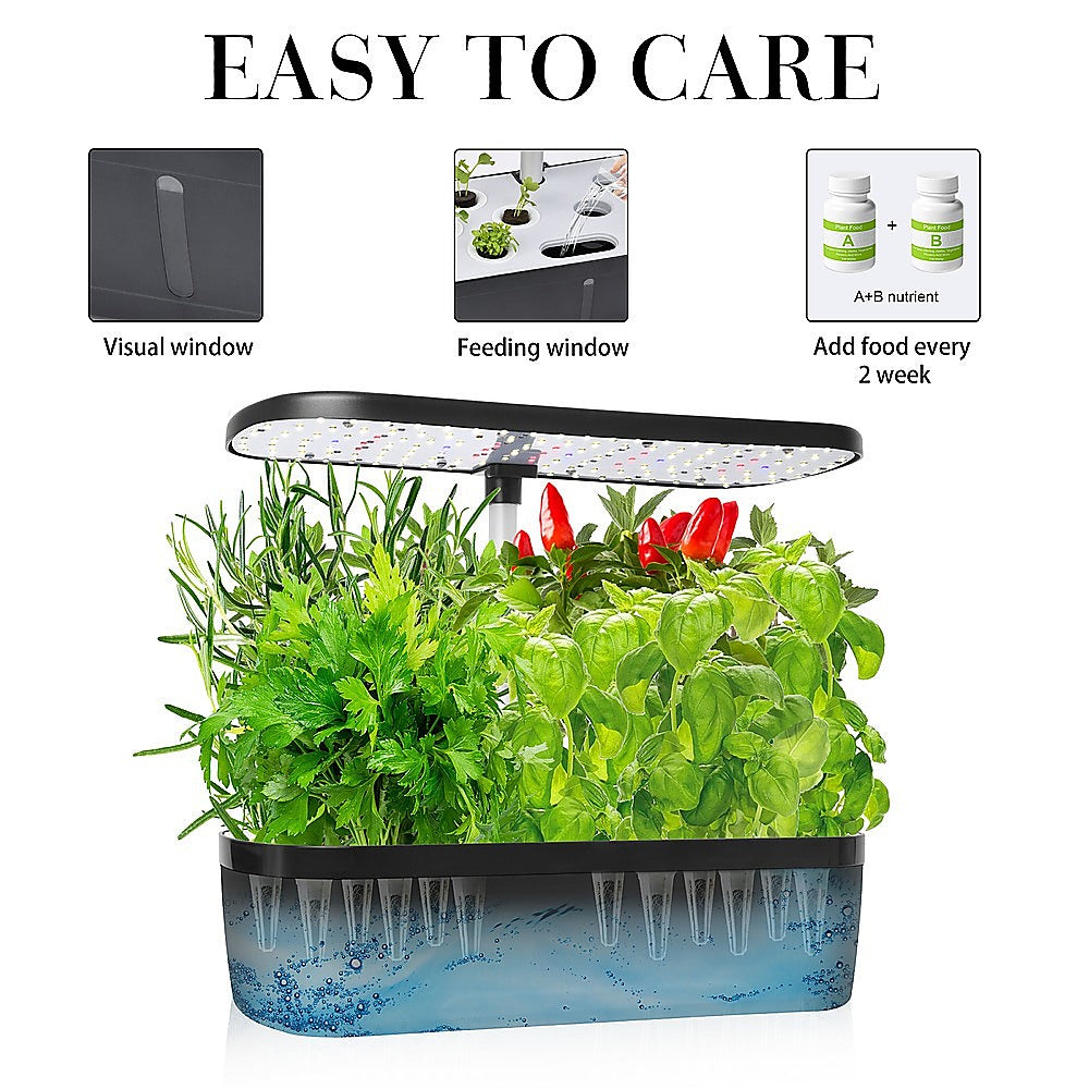 Hydroponics Growing System Indoor Germination Kit 12 Pods Home Gardening LED V63-841951