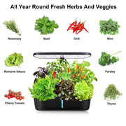Hydroponics Growing System Indoor Germination Kit 12 Pods Home Gardening LED V63-841951