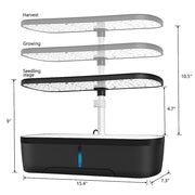 Hydroponics Growing System Indoor Germination Kit 12 Pods Home Gardening LED V63-841951
