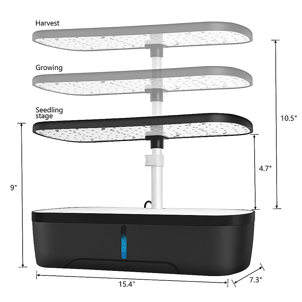 Hydroponics Growing System Indoor Germination Kit 12 Pods Home Gardening LED V63-841951