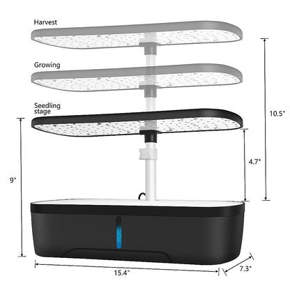 Hydroponics Growing System Indoor Germination Kit 12 Pods Home Gardening LED V63-841951