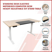 Standing Desk Electric Motorised Computer Desk Height Adjustable Sit Stand Table V63-841961
