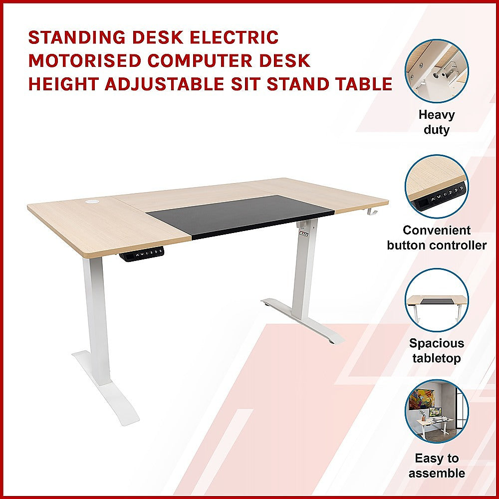 Standing Desk Electric Motorised Computer Desk Height Adjustable Sit Stand Table V63-841961