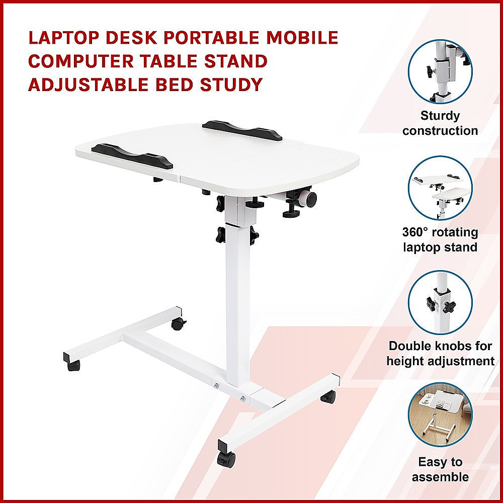 Laptop Desk Portable Mobile Computer Table Stand Adjustable Bed Study V63-841971