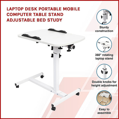 Laptop Desk Portable Mobile Computer Table Stand Adjustable Bed Study V63-841971