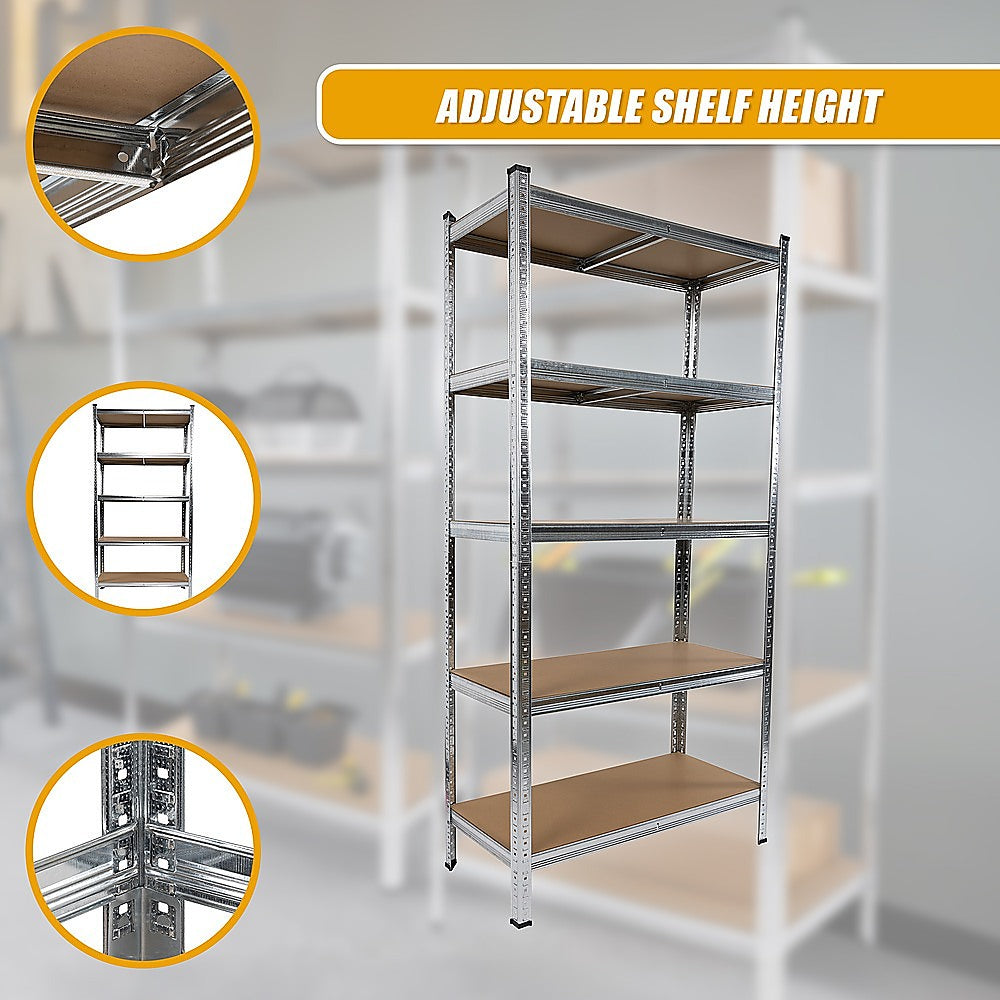 2 x 1.8M Garage Shelving Warehouse Rack Storage Shelves Pallet Racking V63-842041