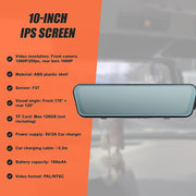 Dash Camera 1080P Front and Rear Smart Car DVR Recorder Night Vision 10" V63-842051