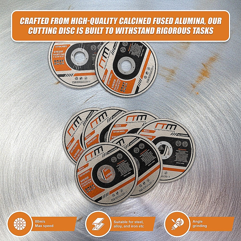 100 x Cutting Discs 125mm 5" Angle Grinder Disc Metal Cut Off Wheel Thin V63-842061