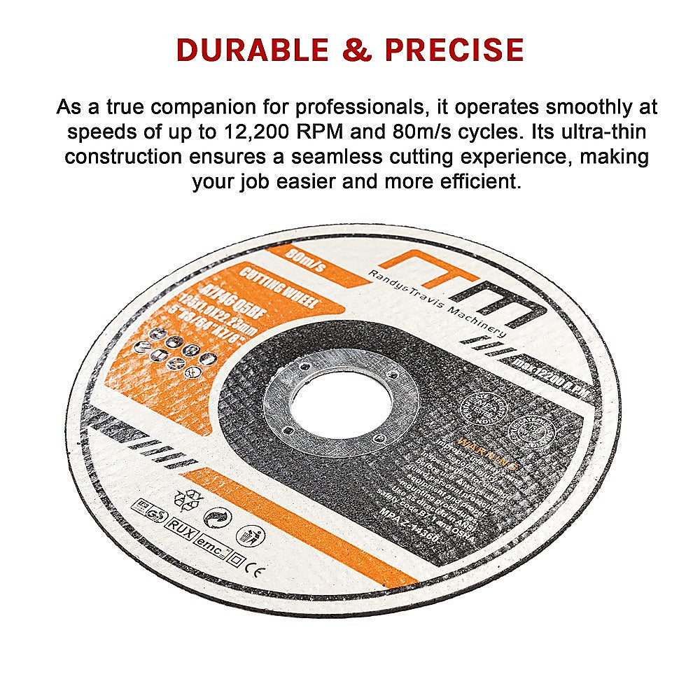 100 x Cutting Discs 125mm 5" Angle Grinder Disc Metal Cut Off Wheel Thin V63-842061