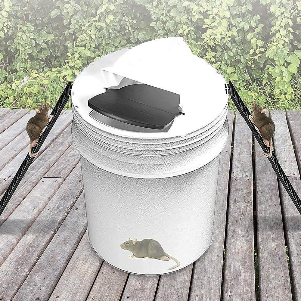 2 x Flip N Slide Bucket Lid Mouse Rat Trap Automatic Reusable V63-842071