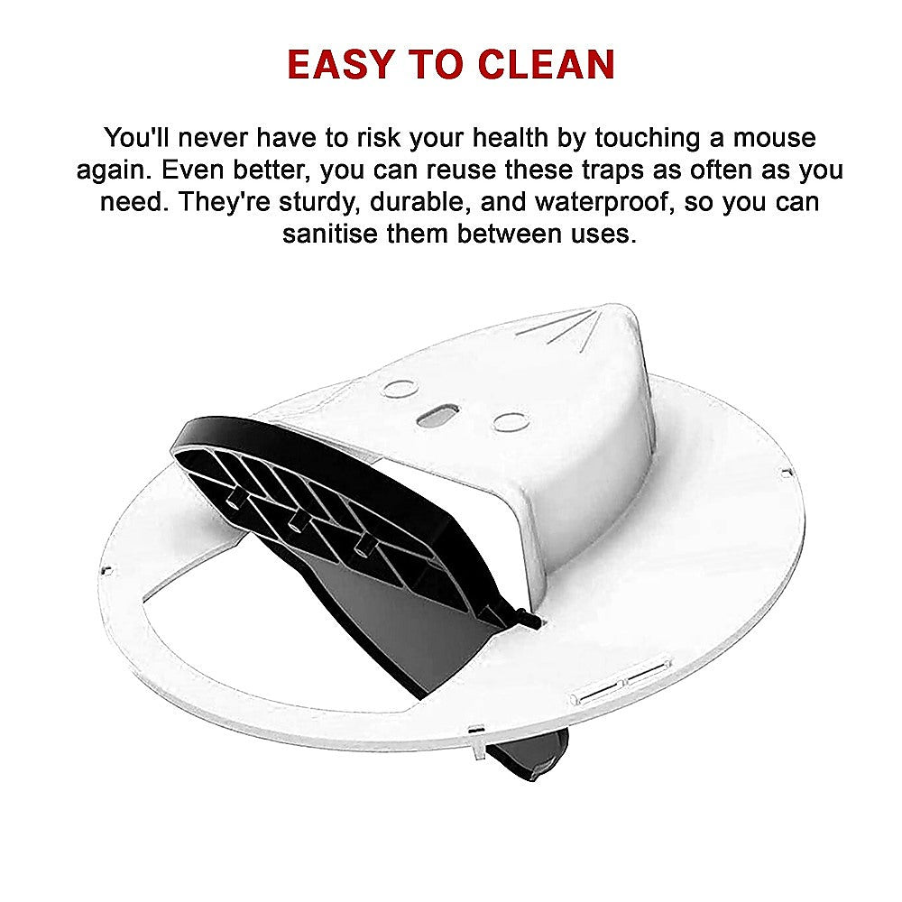 2 x Flip N Slide Bucket Lid Mouse Rat Trap Automatic Reusable V63-842071