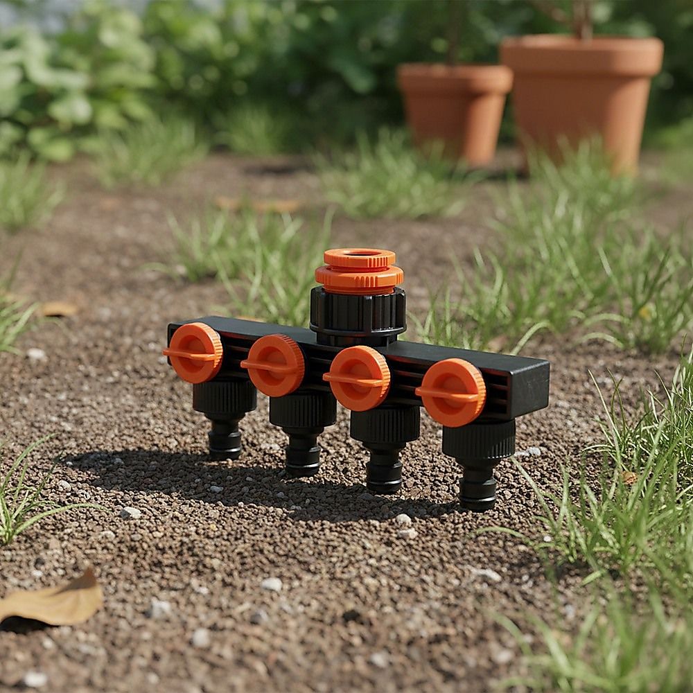4 Way Hose Connector Tap Irrigation Garden Kit V63-842151
