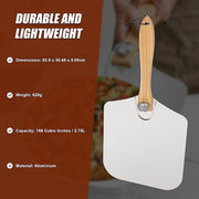 Metal Pizza Peel with Foldable Wood Handle V63-842161