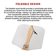 Metal Pizza Peel with Foldable Wood Handle V63-842161