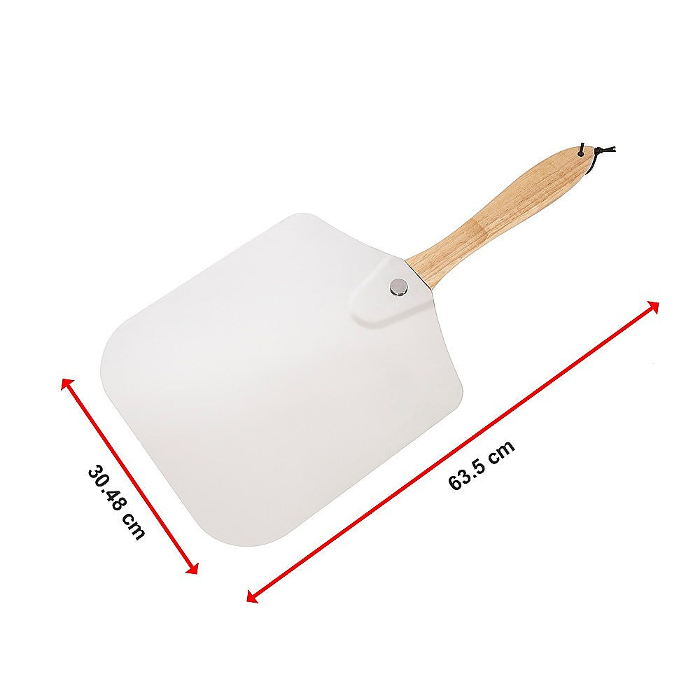 Metal Pizza Peel with Foldable Wood Handle V63-842161