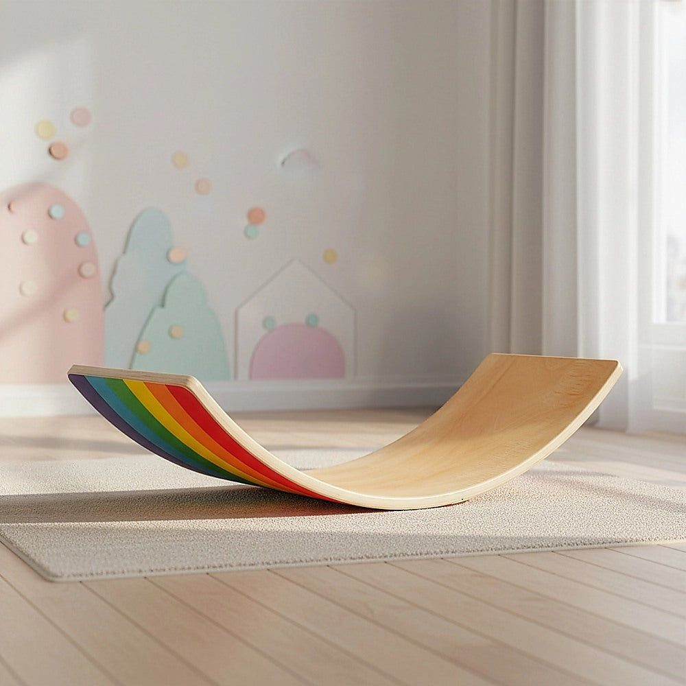 Wooden Wobble Balance Board for Kids Toddlers Adults V63-842171