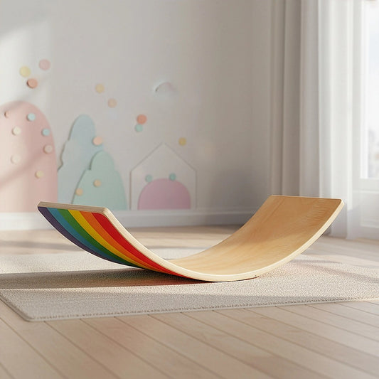 Wooden Wobble Balance Board for Kids Toddlers Adults V63-842171