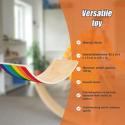 Wooden Wobble Balance Board for Kids Toddlers Adults V63-842171