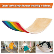 Wooden Wobble Balance Board for Kids Toddlers Adults V63-842171