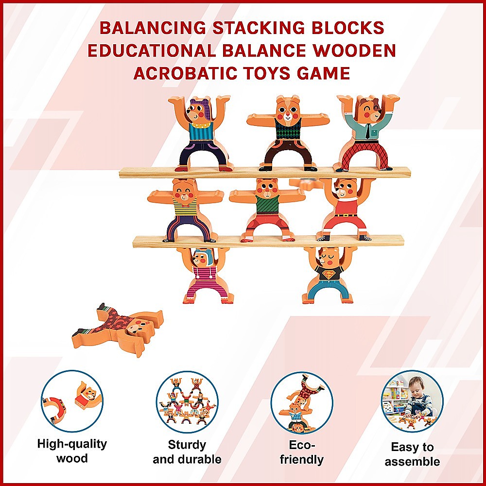 Balancing Stacking Blocks Educational Balance Wooden Acrobatic Toys Game V63-842191