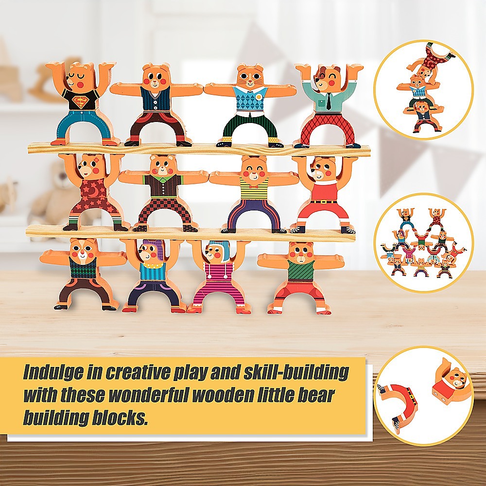 Balancing Stacking Blocks Educational Balance Wooden Acrobatic Toys Game V63-842191