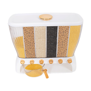 6 Grids Dispenser Storage Container Rice Cereal Beans Grain V63-842211