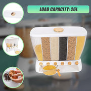 6 Grids Dispenser Storage Container Rice Cereal Beans Grain V63-842211
