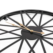 Large Metal Outdoor Wall Clock - Weather-Resistant for Garden and Home Decor V63-842261