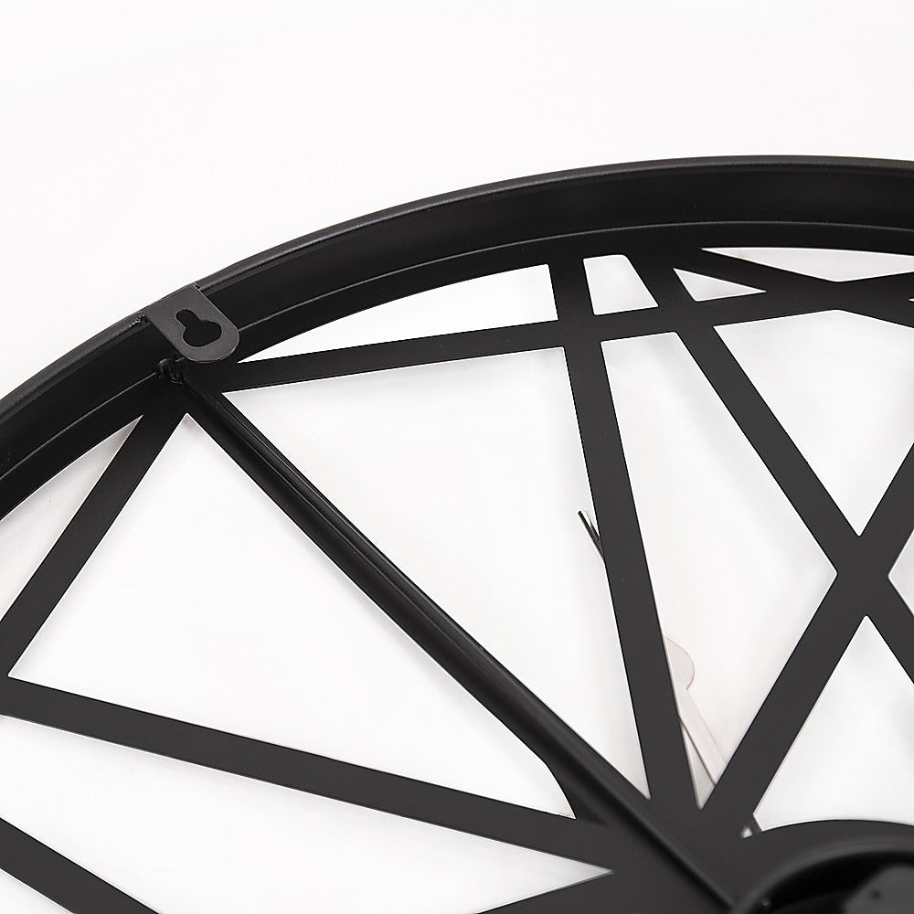 Large Metal Outdoor Wall Clock - Weather-Resistant for Garden and Home Decor V63-842261