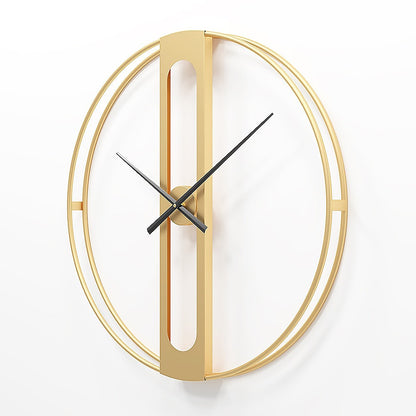 Gold Clover Metal Wall Clock V63-842271