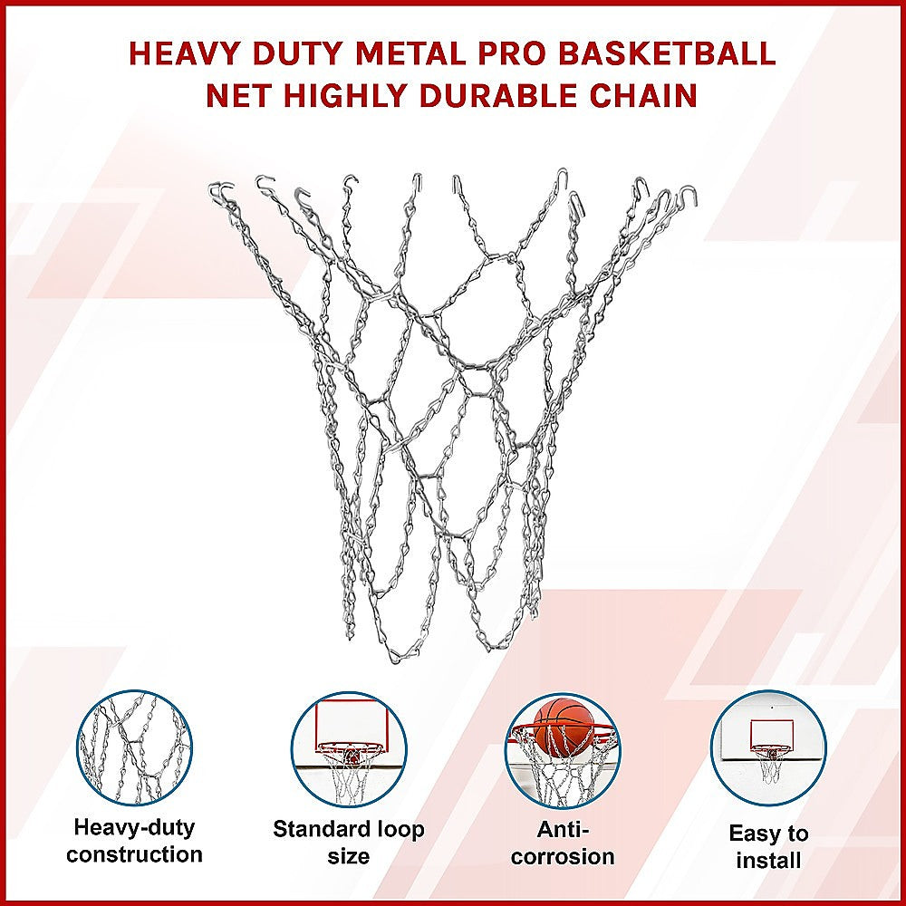 Heavy Duty Metal Pro Basketball Net Highly Durable Chain V63-842291