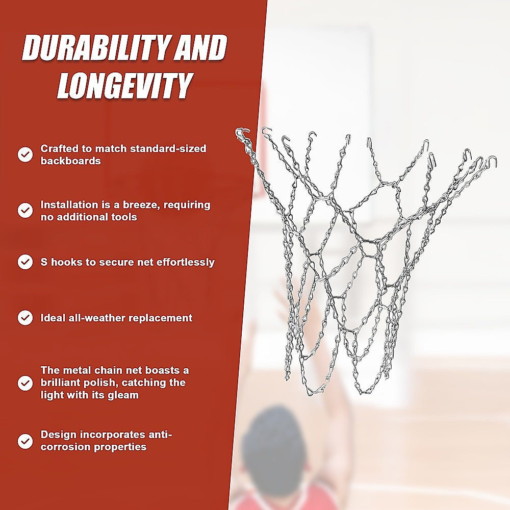 Heavy Duty Metal Pro Basketball Net Highly Durable Chain V63-842291