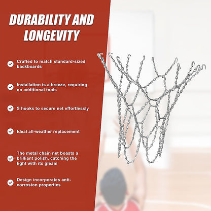 Heavy Duty Metal Pro Basketball Net Highly Durable Chain V63-842291