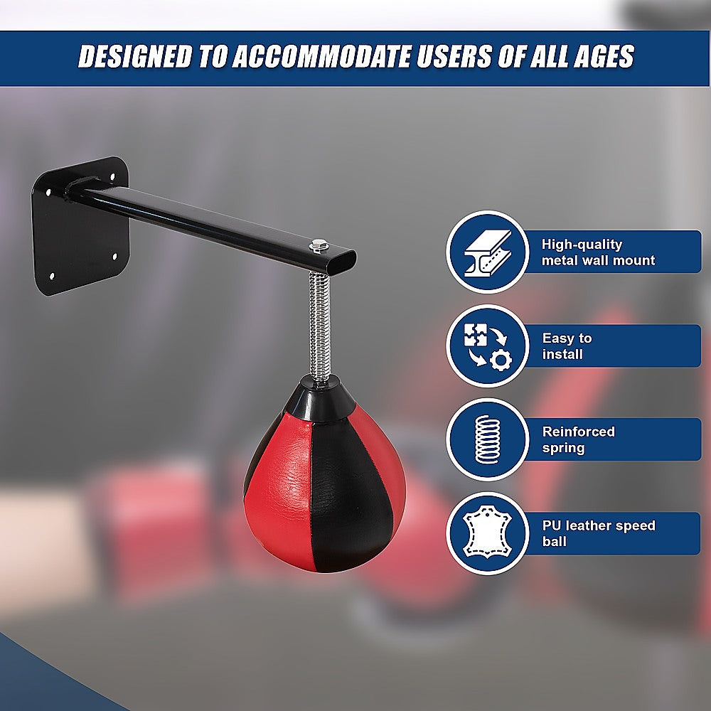 Speed Bag Boxing Punching Bag Wall Mount Reflex Training V63-842331