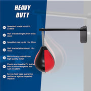 Speed Bag Boxing Punching Bag Wall Mount Reflex Training V63-842331