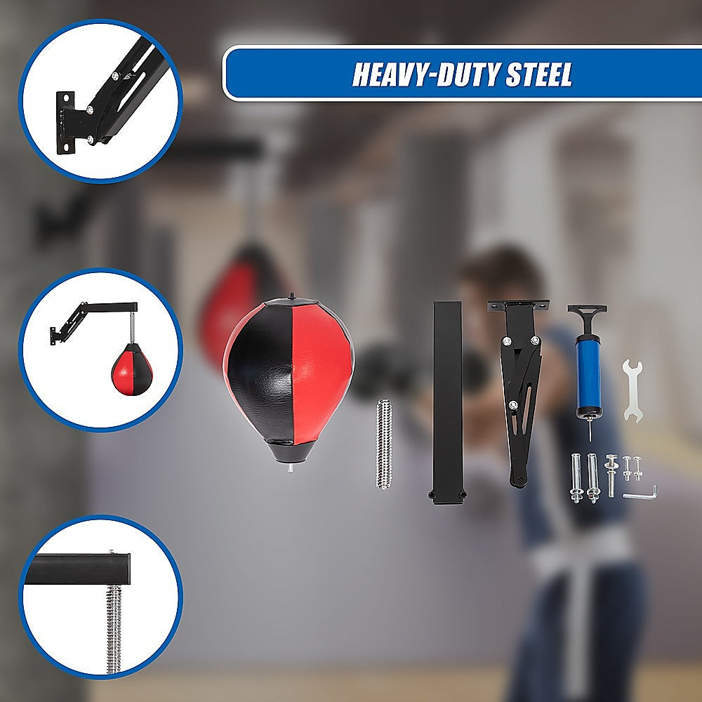 Speed Bag Punching Boxing Bag Wall Mount Reflex Training V63-842341