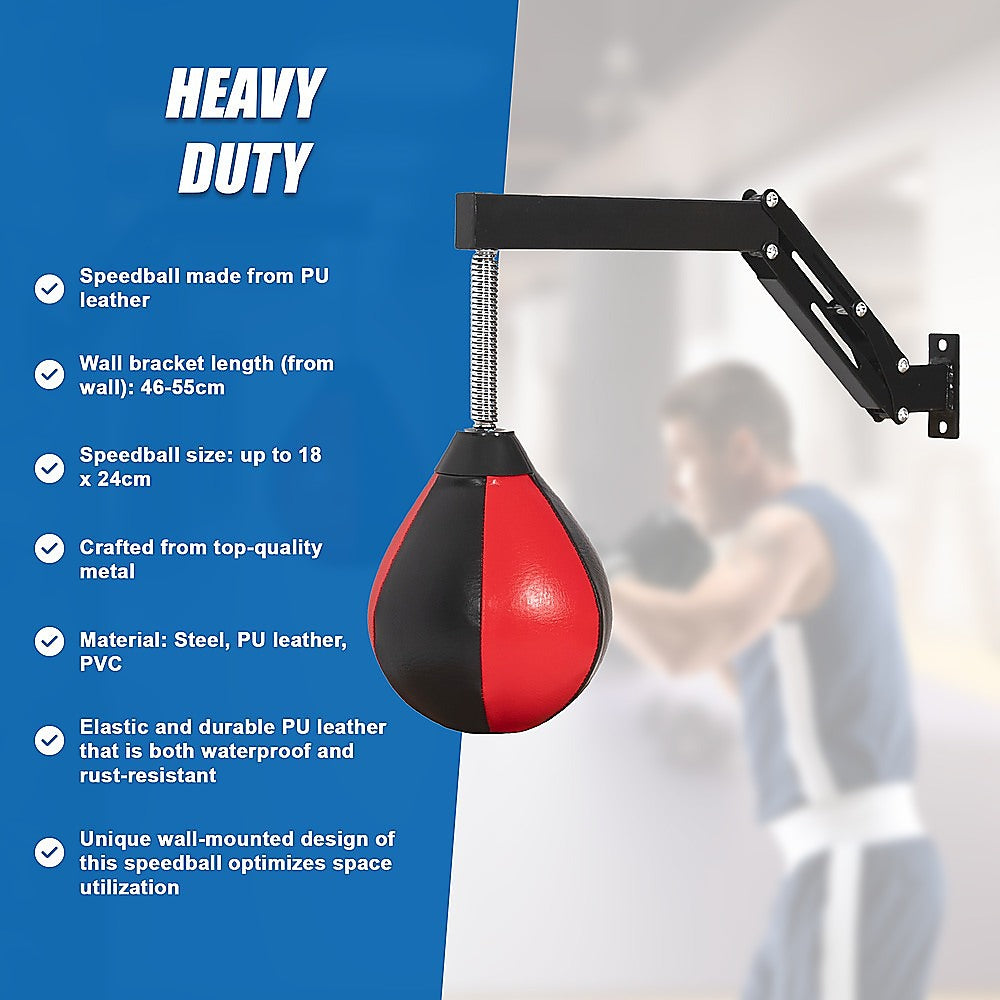Speed Bag Punching Boxing Bag Wall Mount Reflex Training V63-842341