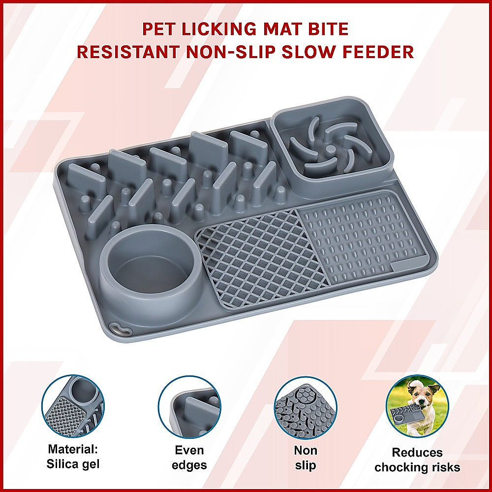 Pet Licking Mat Bite Resistant Non-Slip Slow Feeder V63-842361