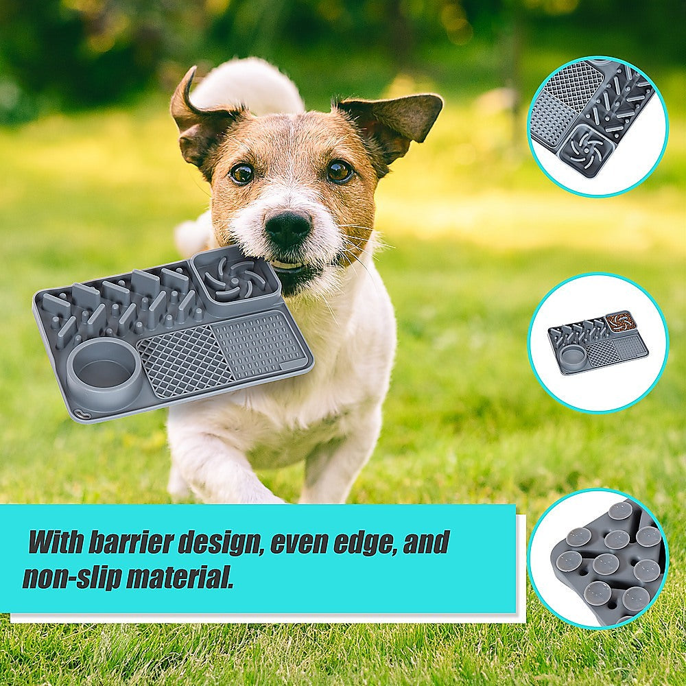 Pet Licking Mat Bite Resistant Non-Slip Slow Feeder V63-842361