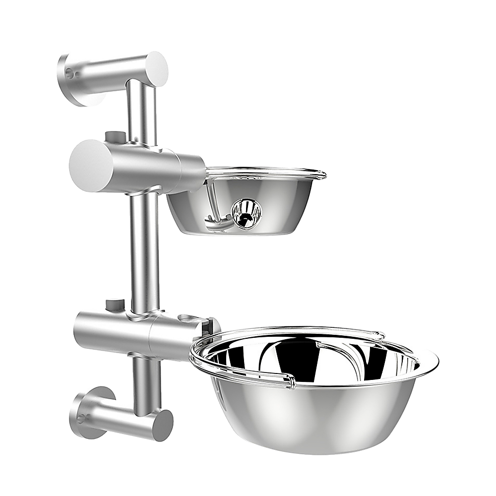 Wall Mounted Dog Bowl Adjustable Height Pet Feeder For Easy Feeding V63-842371